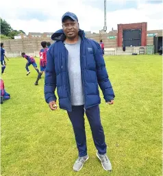  ??  ?? FOR THE LOVE OF MY COUNTRY. .. UK- based football coach Phillip Zulu wants to upgrade the standards of local football by helping Zimbabwean coaches to attend coaching courses in Germany.