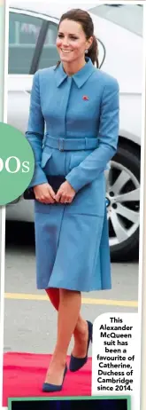  ??  ?? This Alexander McQueen suit has been a favourite of Catherine, Duchess of Cambridge s ince 2014.