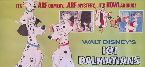  ??  ?? Crunching the numbers 101 Dalmatians included an incredible 6,469,952 spots on the back of the animated dogs, appearing in an astonishin­g 113,760 frames