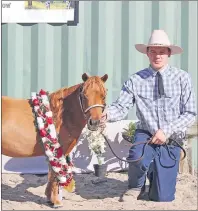  ??  ?? WINNERS: Left, Deb and Dylan Adcock of Boundary Bend were among big winners at the Australian Palouse Pony Associatio­n National Show at Riverside; and right, Nhill’s Jonathon Whitehead celebrates supreme youth and overall youth of the show awards with Kerrinna Dancin’ With Myself.
Pictures: PAUL CARRACHER and LINDA STEWART