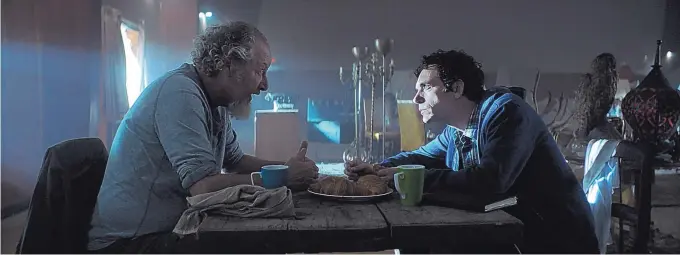  ?? COURTESY OF GRAVITAS VENTURES ?? Daniel Stern, left, and Jonas Chernick in a scene from “James vs. His Future Self,” which is available to stream on digital platforms.