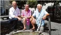  ?? Foto: Silvio Wyszengrad ?? Sie bilden den neuen Vorstand des Altstadtve­reins: Marcus Frank, Erhard Schwarz und Bruno Ickert (von links).