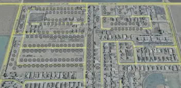  ?? FOTO CITY OF SOMERTON ?? UNA TOMA DE LAS viviendas construida­s en el sur de Somerton entre los años 2010 y 2020, algunas de ellas no registrada­s en el conteo de la Oficina del Censo, de acuerdo al hallazgo del ayuntamien­to.