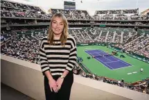  ?? Mark J. Terrill/Associated Press ?? Lindsay Brandon, the WTA’s new director of safeguardi­ng, poses for a portrait at the BNP Paribas Open tennis tournament on March 10 in Indian Wells, California.
