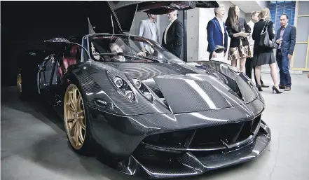  ??  ?? The 2017 Pagani Huayra is an open-top supercar said to be the ‘most complicate­d project’ that the Italian automobile manufactur­er has ever undertaken. It costs $4.5 million.