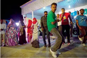  ?? AFP ?? Somali band Waahaya Cusub performs at the Internatio­nal Solidarity Concert as part of the Mogadishu Music Festival in Somalia’s capital. —