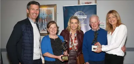  ??  ?? Kieran McGuinness, Sarah O’Connor, Ursula and Mick Jacob (special guests) and Yvonne Jordan (PRO) at the Enniscorth­y Toastmaste­rs Open Evening in the IFA Centre