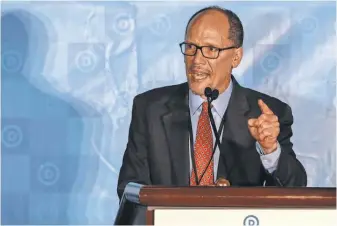  ?? ERIK S. LESSER, EUROPEAN PRESSPHOTO AGENCY ?? Former Labor Secretary Tom Perez was slected Saturday has been selected as the new chairman of the Democratic National Committee.