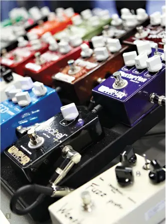  ??  ?? 1 1. Wampler’s high-end pedals present a range of solutions, including the Euphoria with its take on the Dumble tone