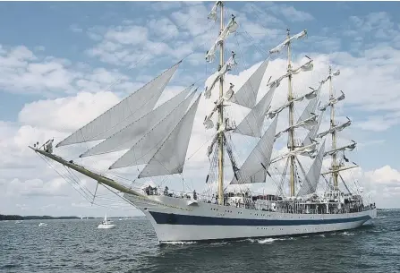  ??  ?? The Mir from Russia has been signed up for the Tall Ships races in Sunderland.