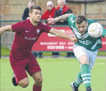  ?? Picture: Paul Amos FM4744214 ?? Ashford’s Rory Hill shrugs off his marker to score at Homelands on Monday