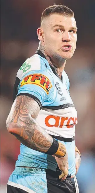  ?? ?? Josh Dugan was axed by the Sharks over alleged Covid breaches. Picture: Getty Images