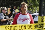  ?? KEVIN S. VINEYS / ASSOCIATED PRESS ?? Sen. Jeff Flake, R-Ariz., said he came to the aid of wounded colleague Steve Scalise when the shooting stopped and used the majority whip’s phone to call Scalise’s wife Thursday.