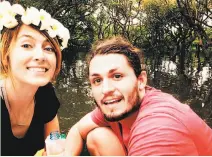  ?? Courtesy of Jordan Miller ?? Parker and his girlfriend, biological anthropolo­gist Jordan Miller, went on vacation to Costa Rica.