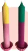  ??  ?? LIGHTING these stunning two-tone beeswax column candles from Foxadoodle­doo.