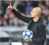  ?? AFP ?? Pep Guardiola is happy that Manchester City found a late goal to beat Hoffenheim in their Champions League Group F match in Germany