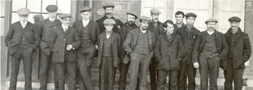  ?? Picture: National Museum of Wales ?? Fourteen members of the crew of the SS Ethelwalda. The others were not well enough to be photograph­ed.