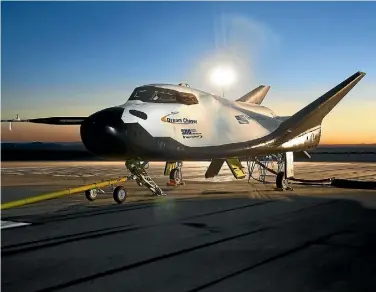  ?? PHOTO: NASA ?? The Dream Chaser has had its first flight, after being dropped from 12,500 feet by a helicopter over the Mojave Desert.