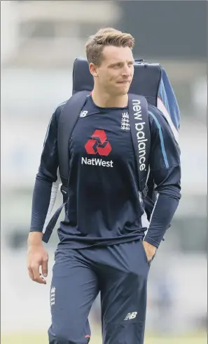  ?? PICTURE: STEVEN PASTON/PA WIRE ?? BACK IN HARNESS: Jos Buttler says he has been afforded ‘an incredible opportunit­y’ on being recalled to England’s Test side and is eager to get started against Pakistan at Lord’s on Thursday.
