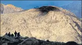  ?? AP ?? In this September 2018 photo, BRO workers are seen resting near n
Pangong Lake in Ladakh region