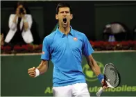  ?? (Reuters) ?? NOVAK DJOKOVIC registered an impressive win over Andy Murray in the final of the Qatar Open in Doha yesterday, making a strong statement ahead of the Australian Open.