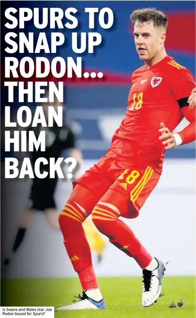  ??  ?? Is Swans and Wales star Joe Rodon bound for Spurs?