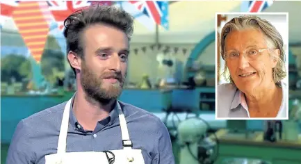  ?? Pictures: BBC& PETER SUMMERS/NEWSTEAM ?? Axed contestant Iain Watters taking part in BBC One’s Great British Bake Off and, inset, ‘scapegoat’ Diana Beard