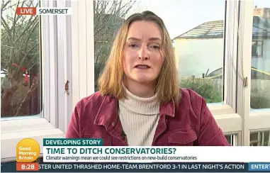  ?? ?? TV appearance: Angela Terry interviewe­d at home for Good Morning Britain yesterday