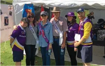  ?? Photo: Contribute­d ?? SHOW OF SUPPORT: Attending last year’s Relay for Life are (from left) Connor Smith, Kerri Smith, Barb Jimmieson, Col Jimmieson, Britt Althaus, and Johnathon Althaus.