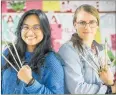  ?? PHOTOS / ANDREW WARNER ?? Tara Prieto (left) and Sam Smith at the Rotorua Arts Village School Holiday Programme.