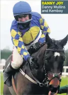  ??  ?? DANNY JOY Danny Mullins and Kemboy