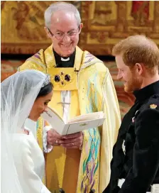  ??  ?? Sham? The couple’s ceremony at Windsor Castle