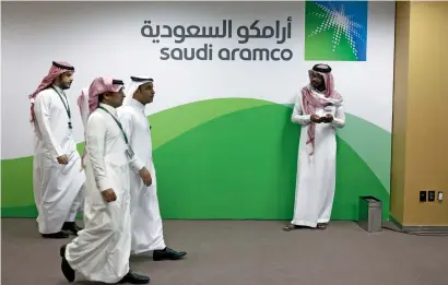  ?? Bloomberg ?? The Saudi aramco IPo is designed to lessen the kingdom’s dependence on black gold and kick start the Saudi capital markets. —