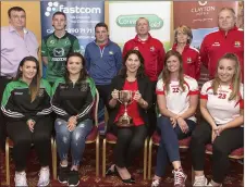  ?? Pics: Donal Hackett. ?? Keith Gilroy (Sligo LGFA), James Walsh, Keith Davey, Aine Stenson and Cliodhna Fleming of Curry, Pat Kerrigan, Rose Cawley, Frank O’Sullivan, Ruth Goodwin and Kaeia Kerrigan of Coolera/Strandhill with Karen McGarty, Aurivo.