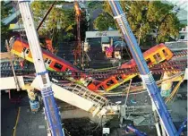  ??  ?? Accidente de metro en Ciudad de México el pasado lunes