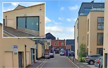  ?? ?? New homes have been planned for Cheltenham Street in Bath. Inset, the old Bath Bakery.