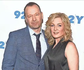  ?? ROBIN PLATZER / TWIN IMAGES / SIPA USA ?? Donnie Wahlberg and Amy Carlson play Danny and Linda Reagan on “Blue Bloods.” Carlson left the show after Season 7.