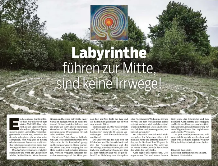  ?? Fotos: Privat ?? Labyrinth Osterholz und Labyrinth gemalt von Uli Viereck