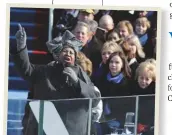  ??  ?? Singing for new president barack obama, January 2009