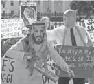  ?? JIM WATSON/AFP/GETTY IMAGES ?? Protesters at the White House last year.