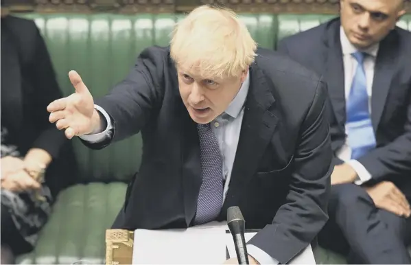  ??  ?? 0 Boris Johnson said after winning the first vote he was ‘joyful that, for the first time in this long saga, this House has actually accepted its responsibi­lities’