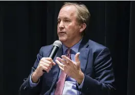  ?? ASHLEY LANDIS/DALLAS MORNING NEWS/TNS ?? Texas Attorney General Ken Paxton has sought the medical records of Texas youths in at least two states as part of a campaign to curb access to gender-affirming care. A Georgia clinic and a Seattle hospital received similar letters.