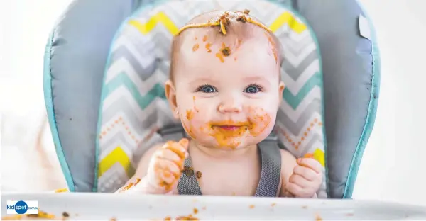  ?? Picture: ISTOCK ?? MESSY MOMENTS: Painful protests when fed solids can last for months before the celebrated milestone of the first tooth.