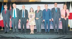  ?? AP ?? Japanese Foreign Minister Taro Kono, far left, and his G7 counterpar­ts from the UK, France, Canada, United States, Germany, and Italy.