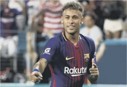  ??  ?? 2 Now a free agent following his release from Barcelona, reports suggest that Neymar will earn £27m per year after tax following his move to Paris St Germain.