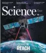  ??  ?? Quantum communicat­ions satellite Micius is depicted on the cover of the journal Science, published on Friday.