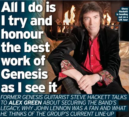  ?? ?? Steve Hackett is heading out on a UK tour