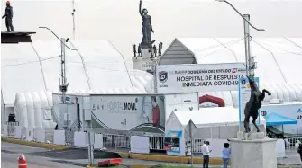  ?? /ARCHIVO OEM ?? El 17 de marzo fue inaugurado el Hospital de Respuesta Inmediata Covid19, de Pachuca, mejor conocido como el Hospital Inflable