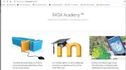  ??  ?? RADA online learning platform.