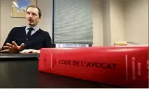  ?? (Photo Luc Boutria) ?? Le bâtonnier Jérémy Vidal est la voix des avocats dans le ressort du tribunal de Toulon.